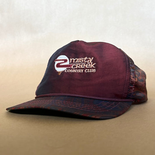 Misty Creek Country Club Leather Strap Vintage Golf Hat