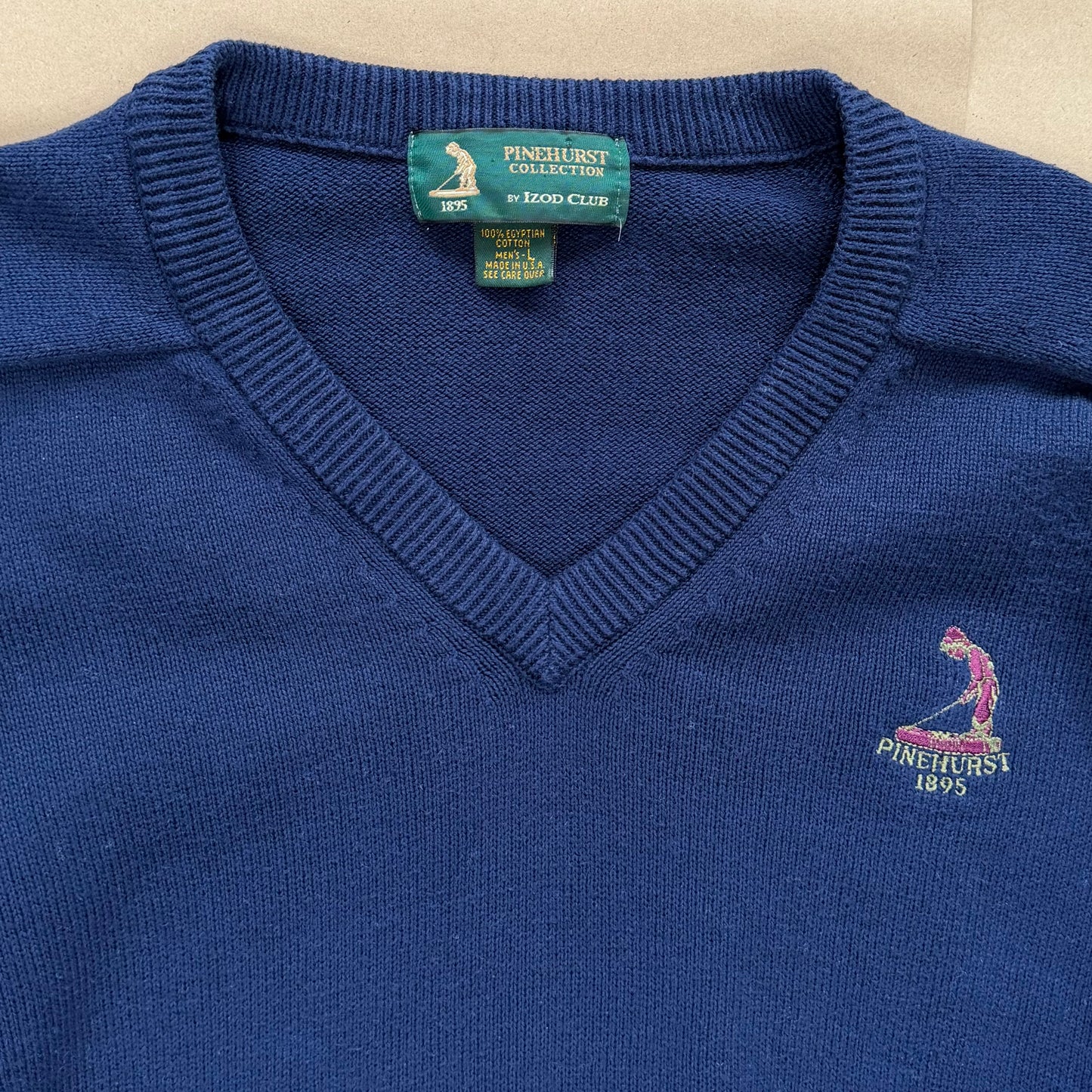 Izod Club Pinehurst Cotton V-neck (L)