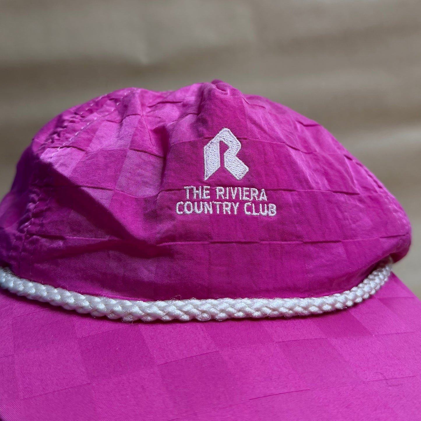 Riviera Country Club Leather Strap Vintage Golf Hat